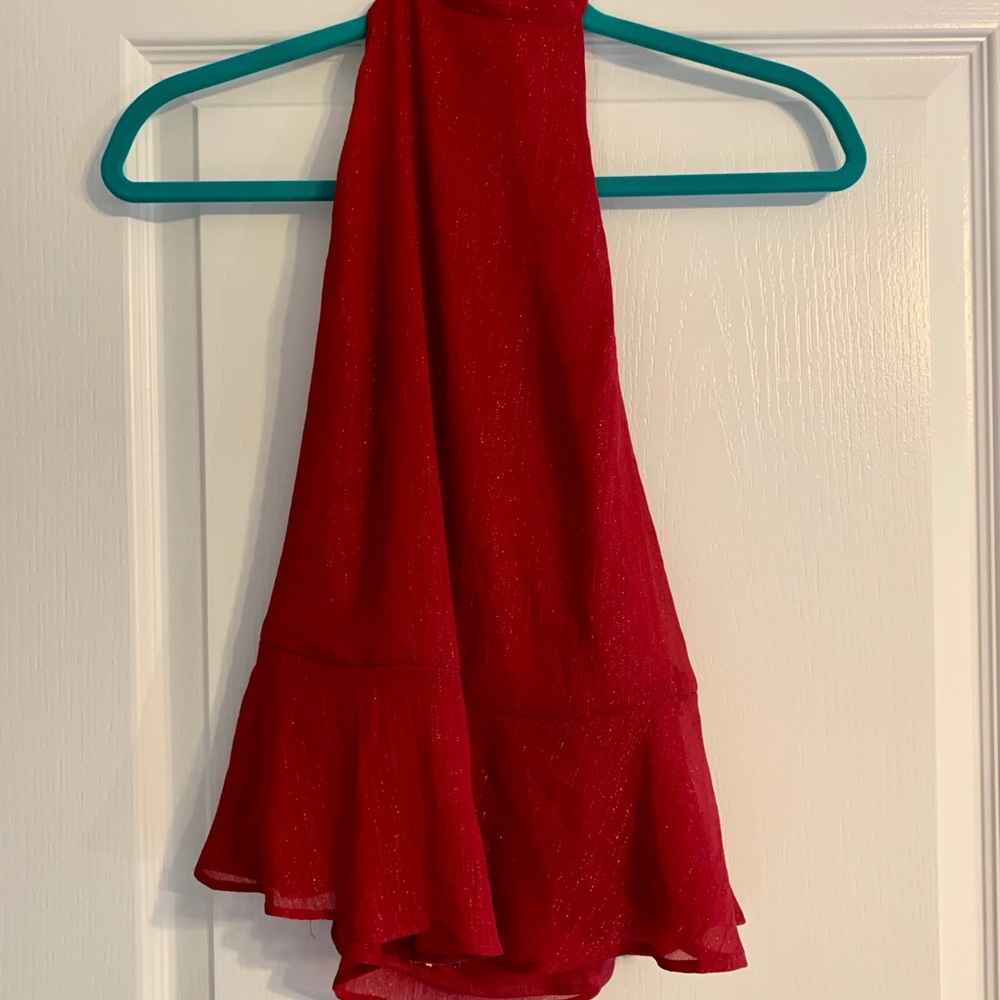 Express Red Halter Top (NWT) - Picture 2 of 6